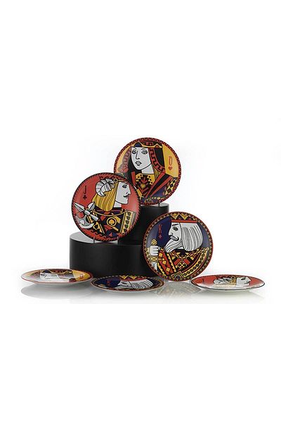 Kütahya Porselen Briscambille Cake Set for 6 People