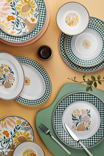 Kütahya Porselen Bone Kalipso 50 Parça 12 Kişilik Yemek Takımı 885631