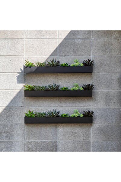 janiyeva (75 CM) Sukulent Kaktüs Metal Saksı Çiçeklik Saksılık Duvar Tipi ( 1 Adet)