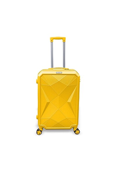Coral High Diamond Abs Sarı Orta Boy Valiz 16627