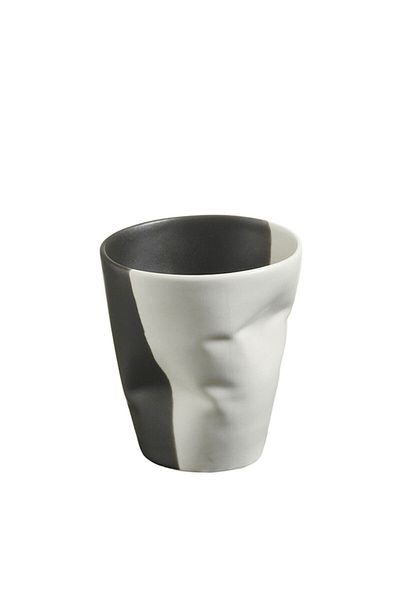 Kütahya Porselen Crash 2-Person Espresso Coffee Set Cream/Black