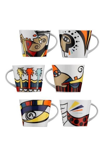 Kütahya Porselen Free Time 12 Piece Coffee Set for 6 People