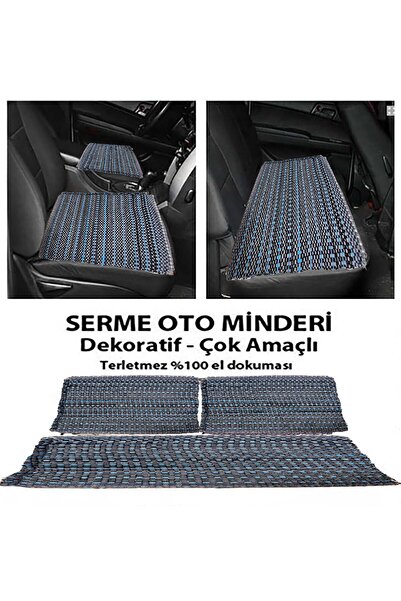 Z Tech Serme Oto Koltuk Kılıfı Minderi Kilim Dokuma Kaliteli 3 Parça