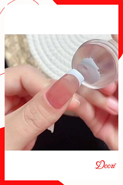 Doori Yeni Model Pratik French Stamper Aleti Tırnak Süs Damgalama Aleti Yumuş...