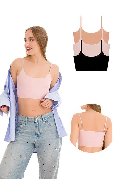 Newlilla 777 Laser Cut Crop Bustier mit dünnen Trägern für Damen