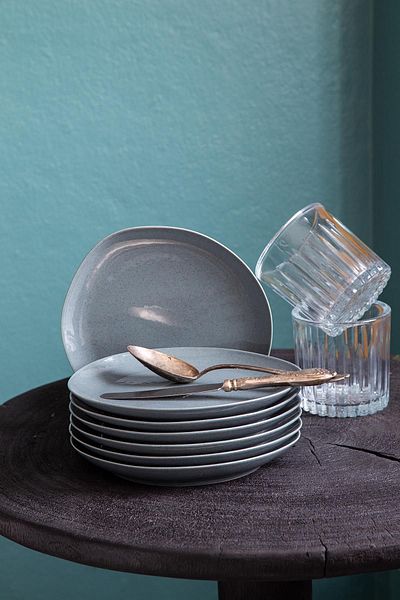 Kütahya Porselen Blaues Soho 6-teiliges 22 cm Kuchen-Set