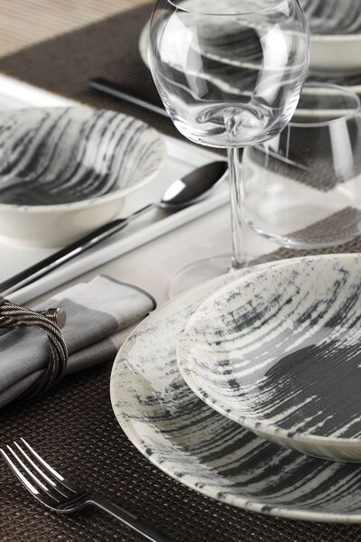 Kütahya Porselen Nanokrem 24 Parça 6 Kişilik Yemek Seti 890056