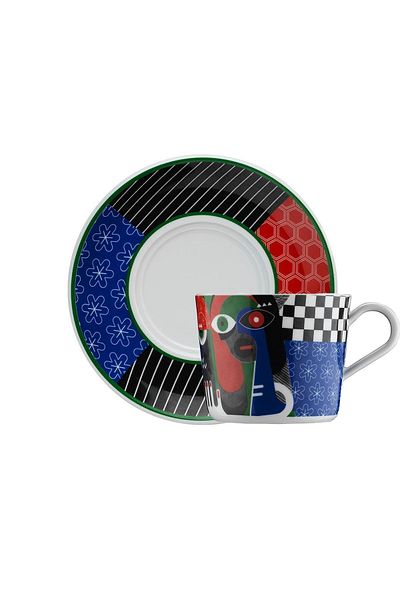 Kütahya Porselen Itır 2 Piece Single Tea Set 10878 Pattern