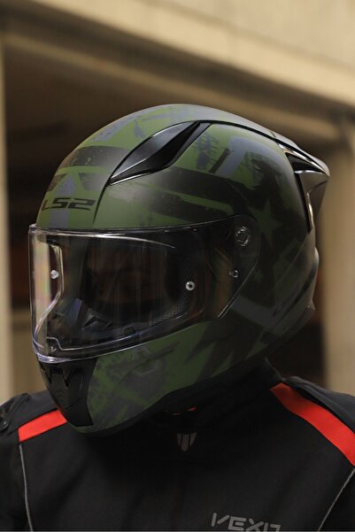 LS2 RAPID 2 RACE THUNDER  BIRDS MAT YEŞİL-SİYAH-GRİ KASK