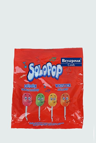 Beyazpınar Şekerleme Beyazpınar Solopop Düdüklü Şeker Çoklu Ambalaj 16gr. X 15 Adet Poşet