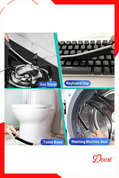 Doori Sert kıllı İnce Temizlik Fırçası Derz Arası Banyo Mutfak Lavabo Detay Temizleme Fırçası 1 ADET