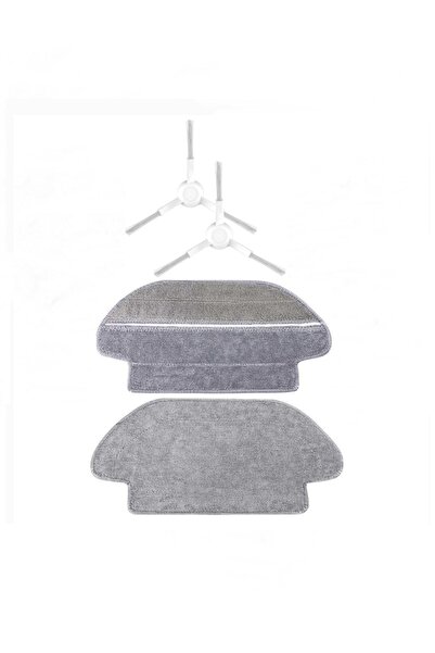 ibrush Συμβατό με Viomi Se: 2 λευκές πλαϊνές βούρτσες και 2 υφάσματα από ίνες