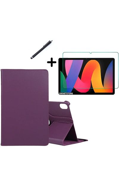 TEKNETSTORE Honor Pad X9 11.5 Inch 360 °   Tablet Case with Rotatable Stand Screen Protector and Pen Set Purple