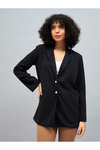 Sassafras By Styli Regular Fit Notch Lapel Blazer with Button Closure