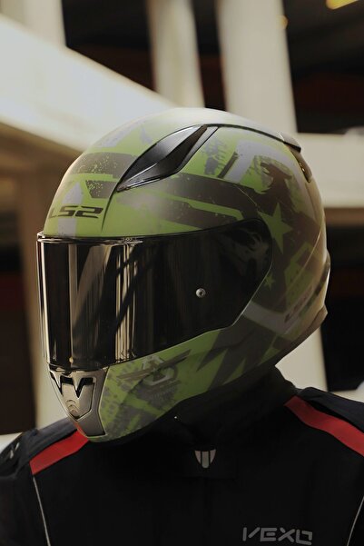 LS2 RAPID 2 THUNDER BIRDS MAT YEŞİL-SİYAH-GRİ KASK