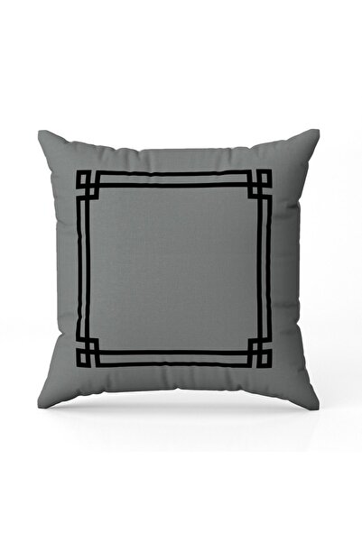 Else Dekor Γκρι μαύρο ριγέ κάλυμμα μαξιλαριού με μοτίβο ψηφιακής εκτύπωσης