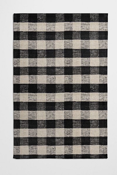 3D ELSE HALI Gray Black Plaid Patterned Bedspread Single Pique Set
