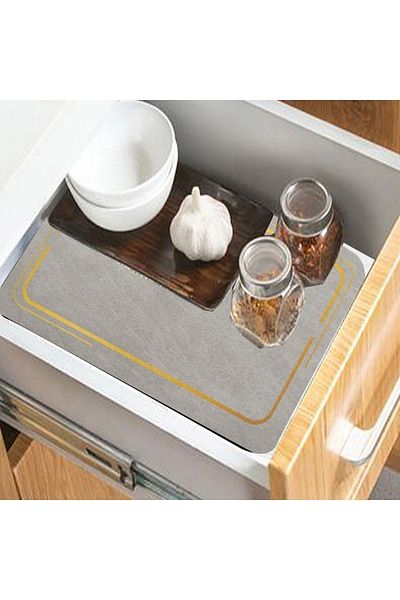 3D ELSE HALI Else Washable Refrigerator - Non-Slip Shelf, Cabinet Drawer and Cover Mat