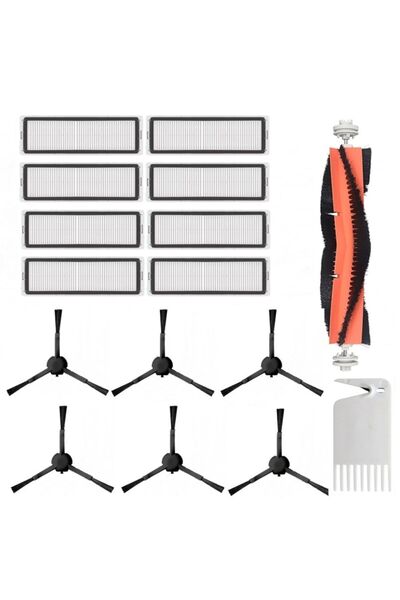 ibrush Set de perii laterale negre Dreame L10 Pro 16 piese, Set de perii laterale negre Dreame L10 Pro 16 piese