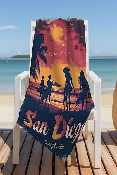 3D ELSE HALI Patterned Light and Fast Drying Water Absorbent Microfiber Beach Towel 75x150 cm DSN15