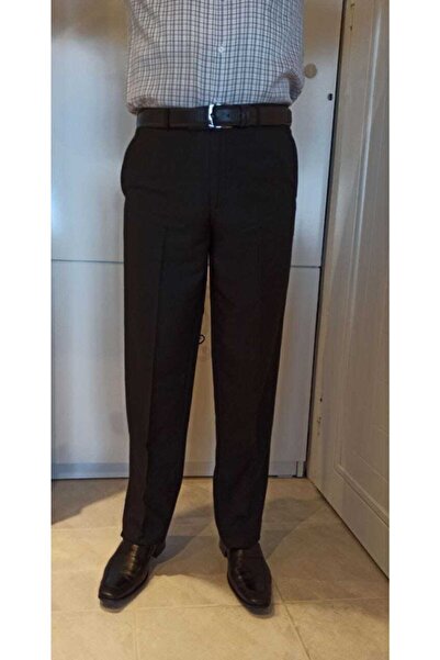 KARAOĞLU TEKSTİL Klasik Kesim Siyah Kumaş Pantolon