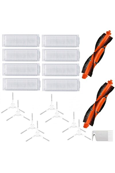 ibrush Set de 19 piese compatibil cu perie laterală albă Mi Robot Styj02ym