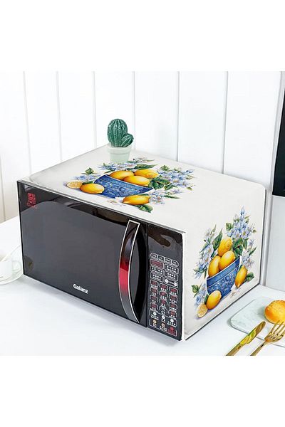 3D ELSE HALI Vintage Lemon Patterned Microwave Oven Cover - 35x100cm