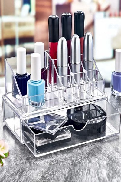 Else Dekor Else Διαφανές Μικρό Συρτάρι Pyramid Cosmetic Organizer Organizer Els523