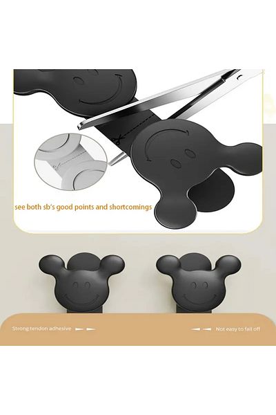 ARVALE Cut-Out Cute Cable Holder Adhesive 8 Pcs Cable Fixing Cable Organizer