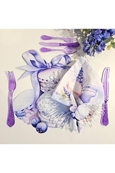 Maxxdeco 12 Parça Servis Takımı,desenli 4supla,4peçete Halkası,4servis Peçetesi,amerikan Servisi,runner