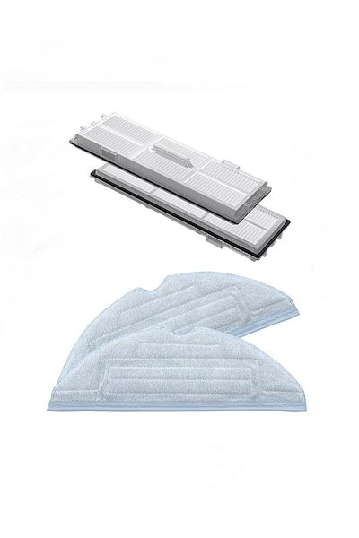ibrush Roborock S7 Sonic - 2-pack Hepa Filter and Fiber Cloth, S7 Maxv Compatible