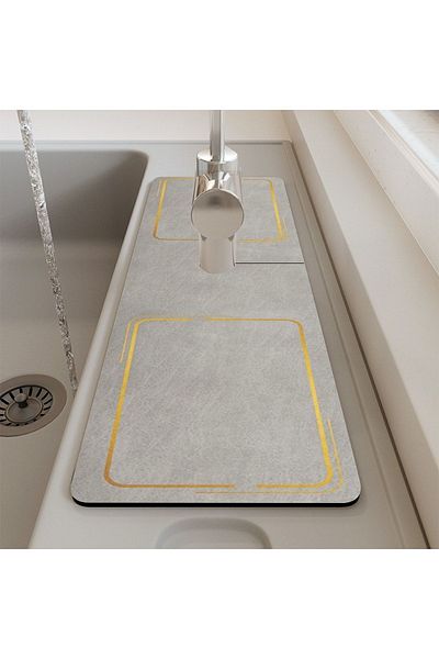 Else Dekor Else Water Trap Faucet Mat Bathroom Kitchen Organizer Sink Mat Dish Sponge Mat Ds08
