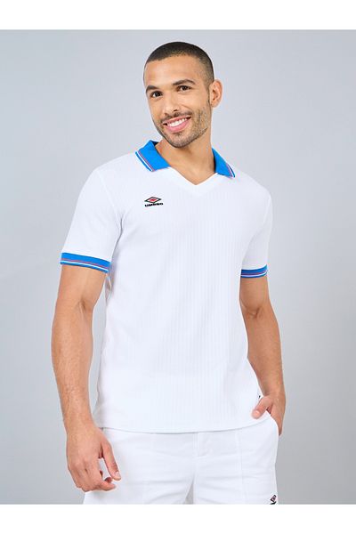 UMBRO Rib Tennis T-Shirt with Contrast Trim