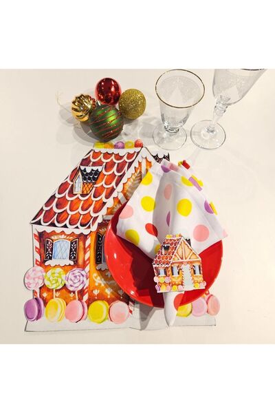 Maxxdeco 12 Parça Servis Takımı,desenli 4supla,4peçete Halkası,4servis Peçetesi,amerikan Servisi,runner