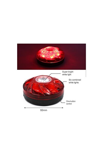 newnet Pil ile Çalışan - Araç - İş Makinesi - Kepçe-Traktör İkaz Işığı - Kırm...