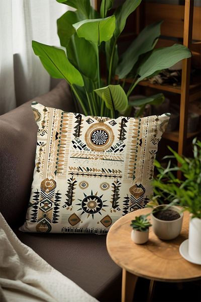 Else Dekor Husă de pernă decorativă pe două fețe cu imprimare digitală cu model minim 43x43cm
