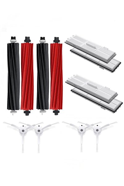 ibrush Roborock S8 Mega Set - Λευκή πλαϊνή βούρτσα 10 τεμαχίων, Pro Ultra Mega Set