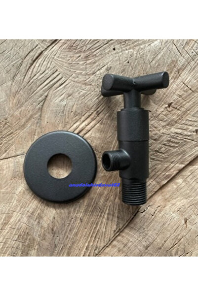 Yms LÜX PİRİNÇ MAT SİYAH AÇ KAPA TAHARET MUSLUĞU SİYAH KLOZET VANASI