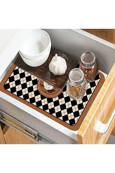 3D ELSE HALI Else Washable Refrigerator - Non-Slip Shelf, Cabinet Drawer and Cover Mat