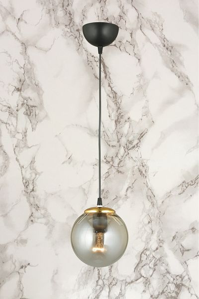 SONSUZ AYDINLATMA&AVİZE Black Smoked Glop Top - Glass Flat Downward Facing Luxury Chandelier