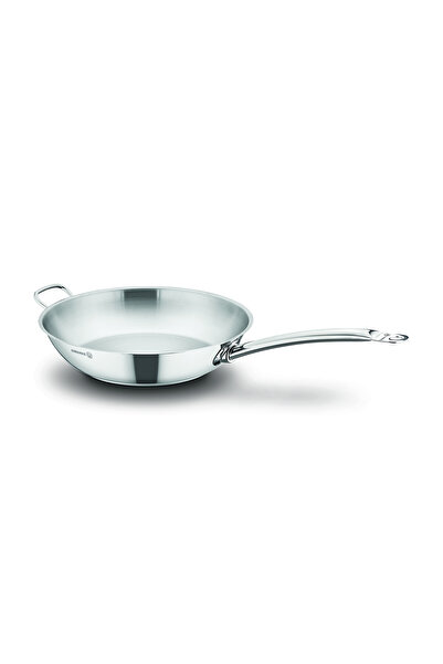 KORKMAZ Proline Stainless Steel Frying Pan. Large Size. Capacity 40x8cm / 8.3lt.