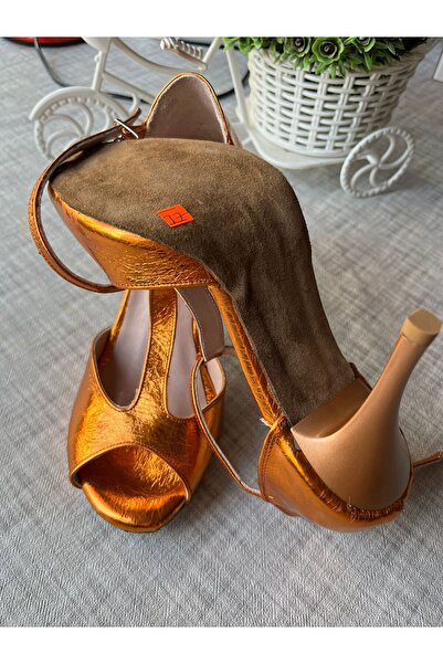 SUNA TANGO AYAKKABISI KADIN 8,5 CM (13 PONT)  T MODEL DERİ ÖZEL ÜRETİM
