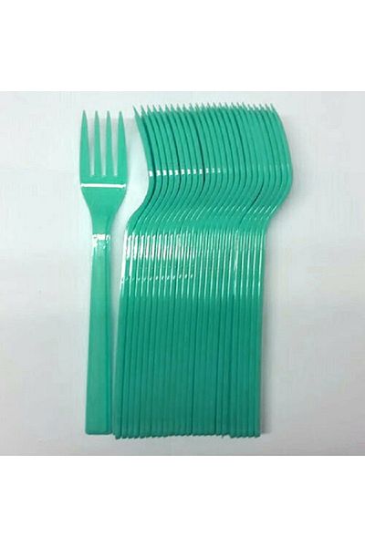 turkuaz parti Mint Green Plastic Fork Set of 25