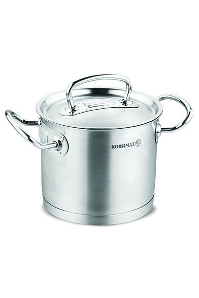 KORKMAZ Proline Stainless Steell Cookware Pot Deep. Capacity 28 Cm