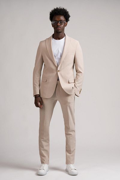 ADİMO Adimo Slimfit Jogger Suit - Pointed Collar, Half Lined, Double Slit, Lycra