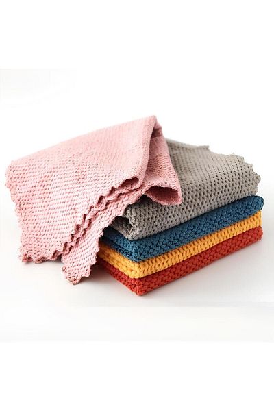 Ekostem 5 Pieces of Professional Microfiber Non-Marking Cleaning Cloth