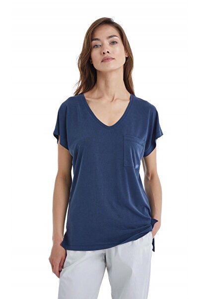Blackspade Women's V-Neck T-Shirt-60400-Navy Blue