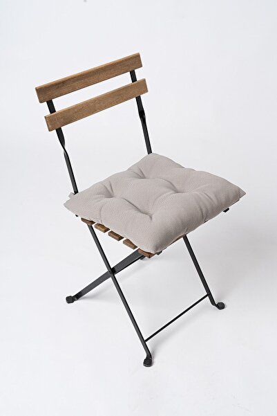 Binsy 40*40 Yumoş Sandalye Minderi Balkon Minderi Yer Minderi Yumuşak Minder Puf Minder Açık Gri