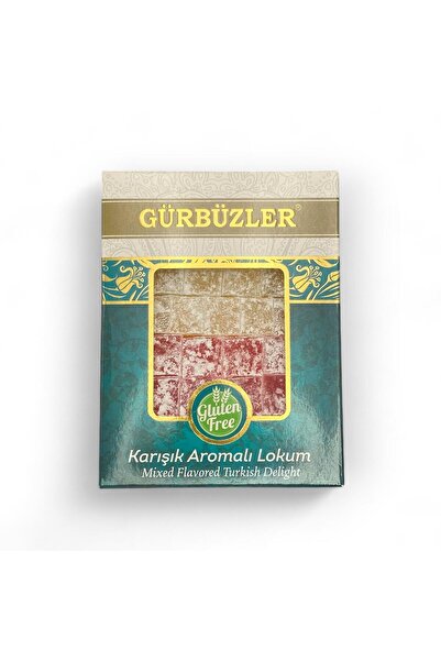 GÜRBÜZLER KURUYEMİŞ GÜRBÜZLER Glutensiz Karışık Aromalı Lokum 500g