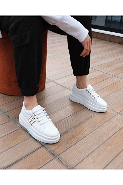 FOLLİNİ Γυναικείο δερμάτινο sneaker λευκό